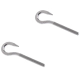 Maxbell 2 Pieces 304 Stainless Steel Threaded Screw Hook Eye Bolt Boat Parts M4 M5