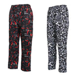 Maxbell 2 Pieces Stylish Restaurant Cafe Chef Waiter Pants Trousers Uniform Unisex