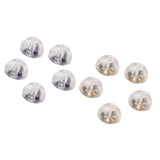 Maxbell 10 Pairs Earring Backs Soft Clear Silicone Small Metal Spacers DIY Findings