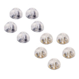 Maxbell 10 Pairs Earring Backs Soft Clear Silicone Small Metal Spacers DIY Findings