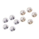 Maxbell 10 Pairs Earring Backs Soft Clear Silicone Small Metal Spacers DIY Findings