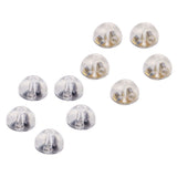 Maxbell 10 Pairs Earring Backs Soft Clear Silicone Small Metal Spacers DIY Findings