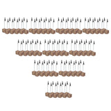 Maxbell 100Pcs Rustic Fire Scar Wood Base Photo Clip Wedding Table Place Card Holder