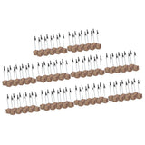 Maxbell 100Pcs Rustic Fire Scar Wood Base Photo Clip Wedding Table Place Card Holder
