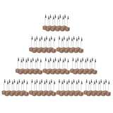 Maxbell 100Pcs Rustic Fire Scar Wood Base Photo Clip Wedding Table Place Card Holder