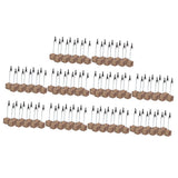 Maxbell 100Pcs Rustic Fire Scar Wood Base Photo Clip Wedding Table Place Card Holder