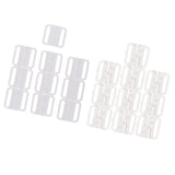 Maxbell 20x Plastic Bra Closure Sewing Clips Back Strap Holder Accessory White+Clear