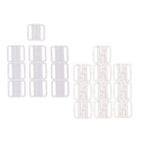 Maxbell 20x Plastic Bra Closure Sewing Clips Back Strap Holder Accessory White+Clear