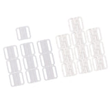 Maxbell 20x Plastic Bra Closure Sewing Clips Back Strap Holder Accessory White+Clear