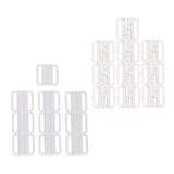 Maxbell 20x Plastic Bra Closure Sewing Clips Back Strap Holder Accessory White+Clear
