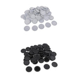 Maxbell 200 Pieces Black White Flattened Bottle Caps for DIY Hair Bows Craft 25mm