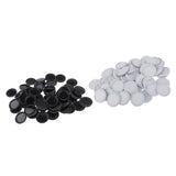 Maxbell 200 Pieces Black White Flattened Bottle Caps for DIY Hair Bows Craft 25mm