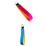 Maxbell Neoprene Wristlet Keychain Wrist Strap Band Key Holder Split Ring Red+Blue