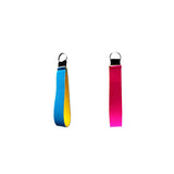Maxbell Neoprene Wristlet Keychain Wrist Strap Band Key Holder Split Ring Red+Blue