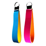 Maxbell Neoprene Wristlet Keychain Wrist Strap Band Key Holder Split Ring Red+Blue