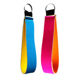 Maxbell Neoprene Wristlet Keychain Wrist Strap Band Key Holder Split Ring Red+Blue