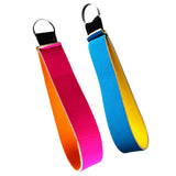 Maxbell Neoprene Wristlet Keychain Wrist Strap Band Key Holder Split Ring Red+Blue