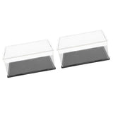 Maxbell 2pcs Clear Acrylic Display Box Case Model Figure Display Dustproof 20x12x9cm