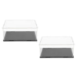 Maxbell 2pcs Clear Acrylic Display Box Case Model Figure Display Dustproof 20x12x9cm