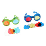 Maxbell 2 set Trichromatic Glasses Optical Science Experiment Physics Education Toy