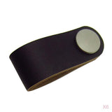 Maxbell 6x Handmade Leather Suitcase Handle Drawer Cabinet Leather Handle Pulls Knob