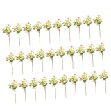 Maxbell 30Pcs Plastic Artificial Fake Plant Fruit Berries Branches Home Decor Pink