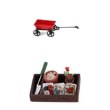 Maxbell 1/12 Dollhouse Miniature Horticulture Gardening Box Kit And Metal Cart Model