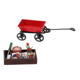 Maxbell 1/12 Dollhouse Miniature Horticulture Gardening Box Kit And Metal Cart Model