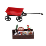 Maxbell 1/12 Dollhouse Miniature Horticulture Gardening Box Kit And Metal Cart Model