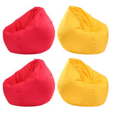Maxbell Waterproof Stuffed Animal Storage Bean Bag Cover Red & Yellow