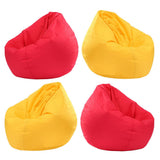 Maxbell Waterproof Stuffed Animal Storage Bean Bag Cover Red & Yellow