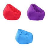 Maxbell Waterproof Stuffed Animal Storage Bean Bag Cover Red & Purple & Sky Blue