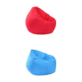Maxbell Waterproof Stuffed Animal Storage Bean Bag Cover Red & Sky Blue