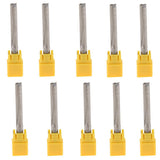 Maxbell 10x60mm Shank Double Flutes CNC Router Bits Straight Engraving Cutters 42mm