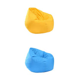 Maxbell Waterproof Stuffed Animal Storage Bean Bag Cover Yellow & Sky Blue