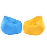 Maxbell Waterproof Stuffed Animal Storage Bean Bag Cover Yellow & Sky Blue