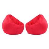Maxbell 2 Pieces Waterproof Stuffed Animal Storage Bean Bag Cover Red