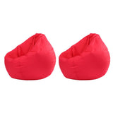 Maxbell 2 Pieces Waterproof Stuffed Animal Storage Bean Bag Cover Red
