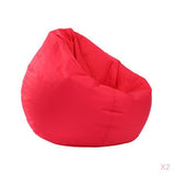 Maxbell 2 Pieces Waterproof Stuffed Animal Storage Bean Bag Cover Red