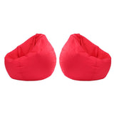 Maxbell 2 Pieces Waterproof Stuffed Animal Storage Bean Bag Cover Red