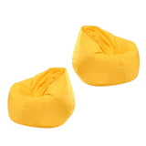 Maxbell 2 Pieces Waterproof Stuffed Animal Storage Bean Bag Cover Yellow