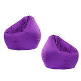 Maxbell 2 Pieces Waterproof Stuffed Animal Storage Bean Bag Cover Purple