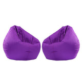 Maxbell 2 Pieces Waterproof Stuffed Animal Storage Bean Bag Cover Purple
