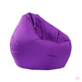 Maxbell 2 Pieces Waterproof Stuffed Animal Storage Bean Bag Cover Purple