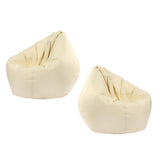 Maxbell 2 Pieces Waterproof Stuffed Animal Storage Bean Bag Cover Beige