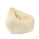 Maxbell 2 Pieces Waterproof Stuffed Animal Storage Bean Bag Cover Beige