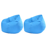 Maxbell 2 Pieces Waterproof Stuffed Animal Storage Bean Bag Cover Sky Blue