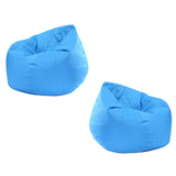 Maxbell 2 Pieces Waterproof Stuffed Animal Storage Bean Bag Cover Sky Blue