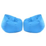 Maxbell 2 Pieces Waterproof Stuffed Animal Storage Bean Bag Cover Sky Blue
