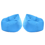 Maxbell 2 Pieces Waterproof Stuffed Animal Storage Bean Bag Cover Sky Blue